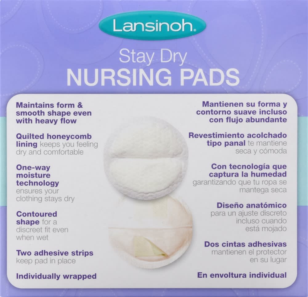  Lansinoh Stay Dry Disposable Nursing Pads, 100 Count