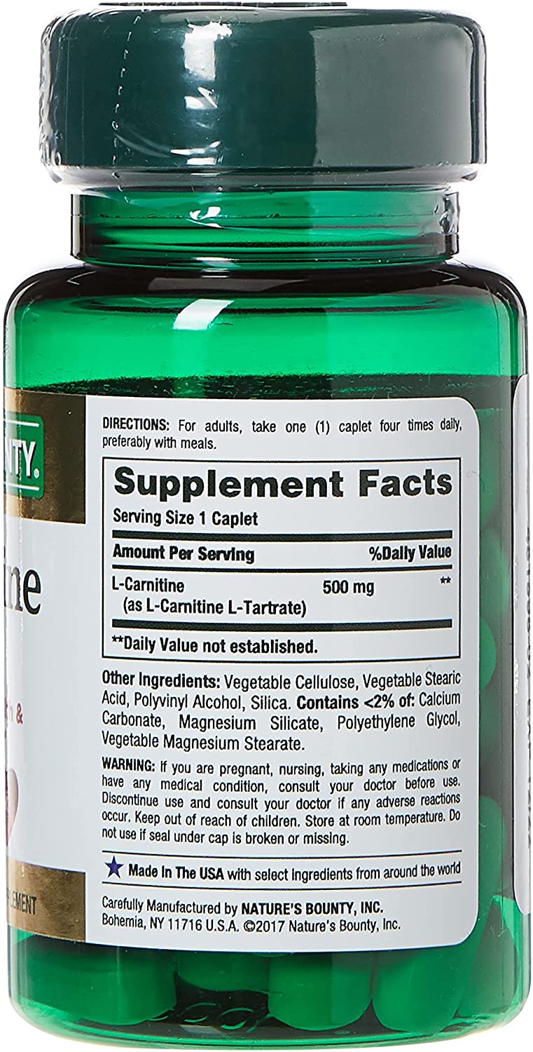 L-Carnitine, 500 mg, 30 vegetarian capsules