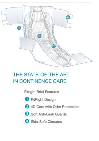 Medline FitRight Stretch Ultra Incontinence Briefs with Center Tab