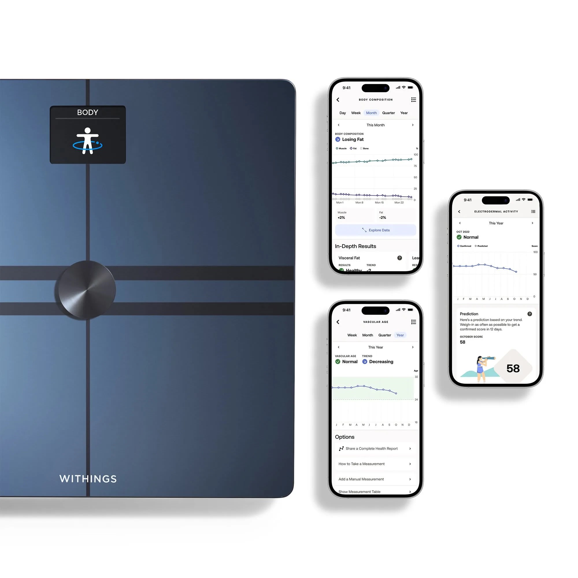 Withings - Body+ Body Composition Smart Wi-Fi Scale - Black