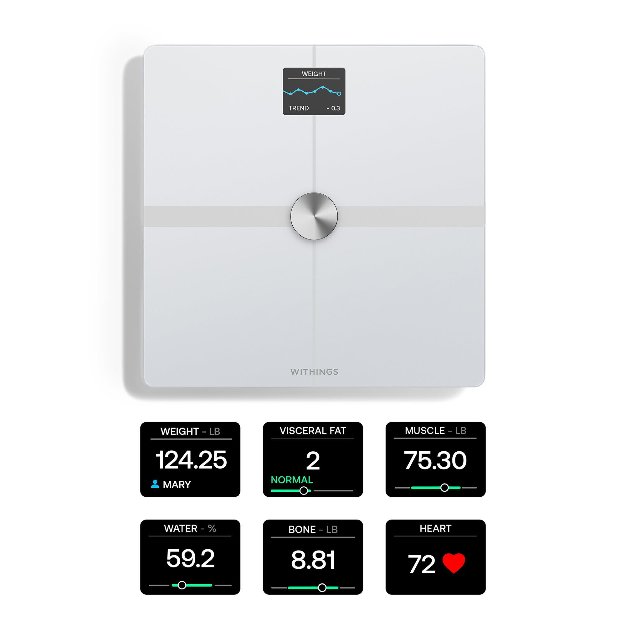 Withings Body Smart Advanced Body Composition Wi-Fi Scale Fitness Tracking  Goals