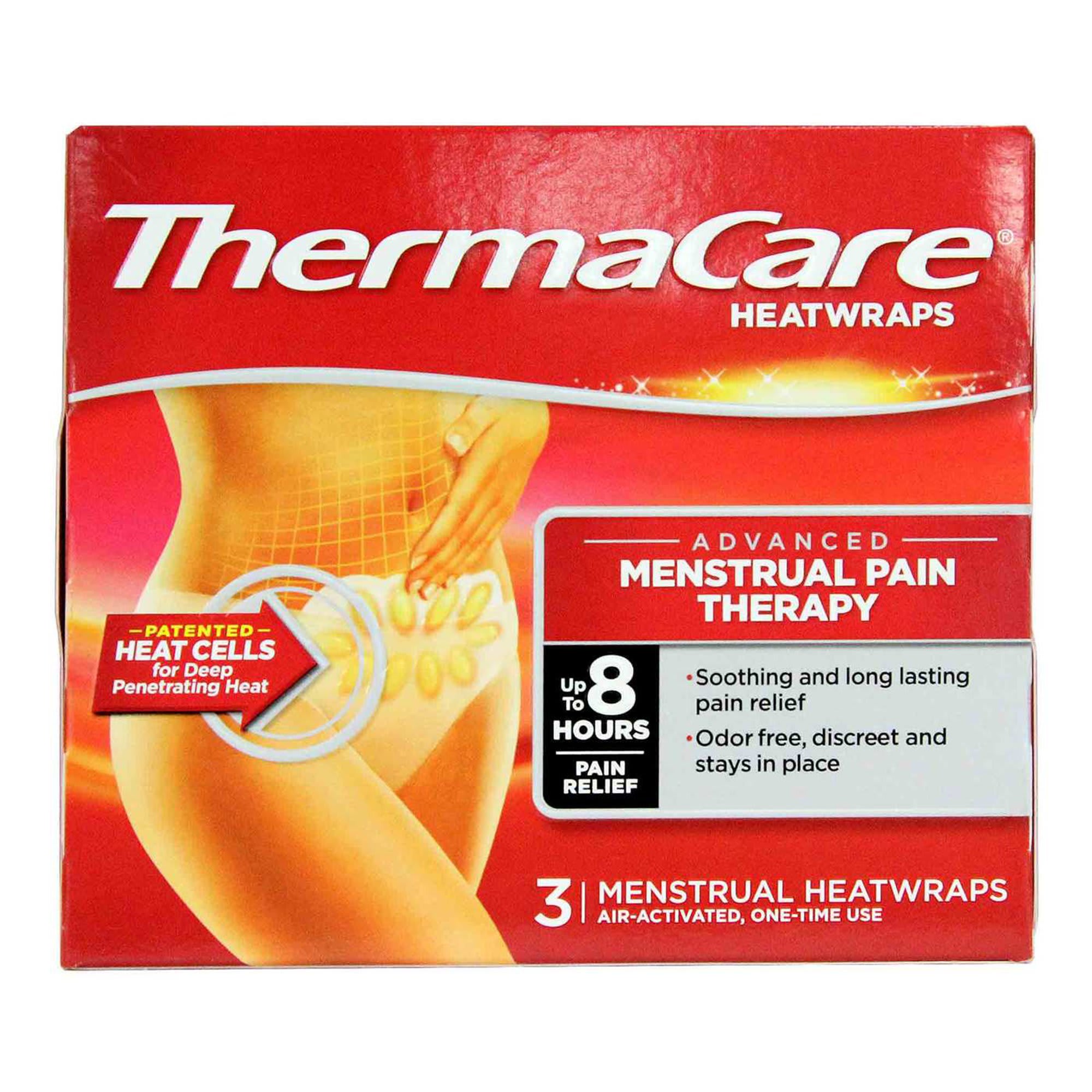 ThermaCare Menstrual Cramps Pain Relief Heat Wraps - 3 ct