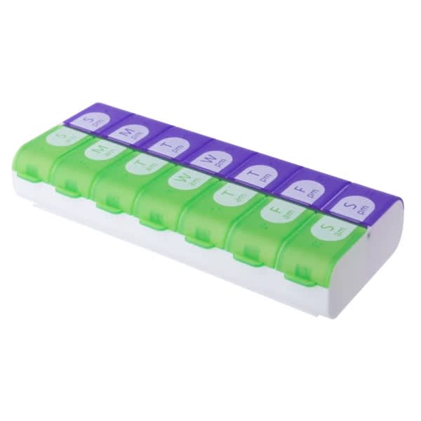 Extra Large Pill Organizer with Pill Cutter-Pill Holders 7 Day