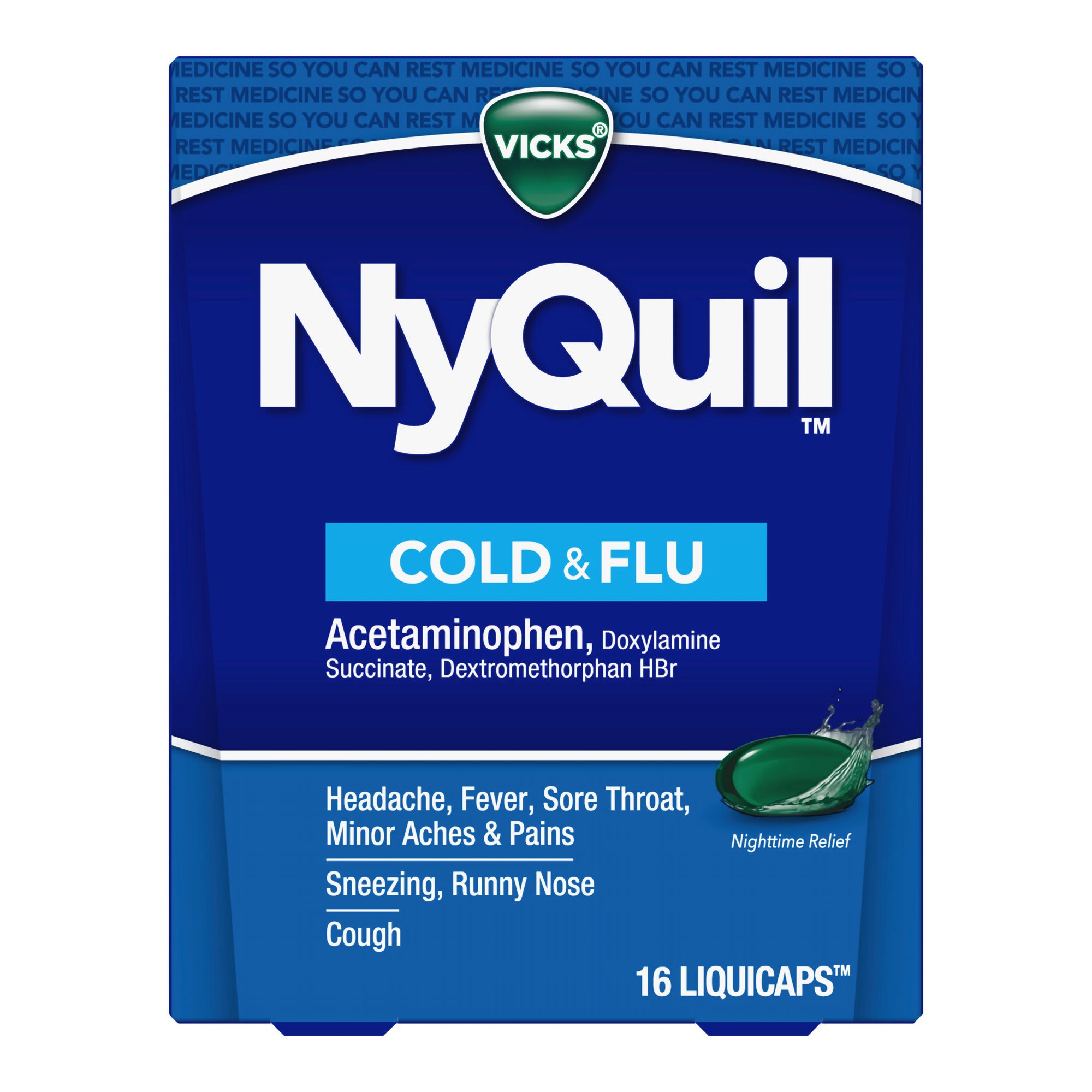 Vicks NyQuil Cold & Flu Liquicaps - 16 ct