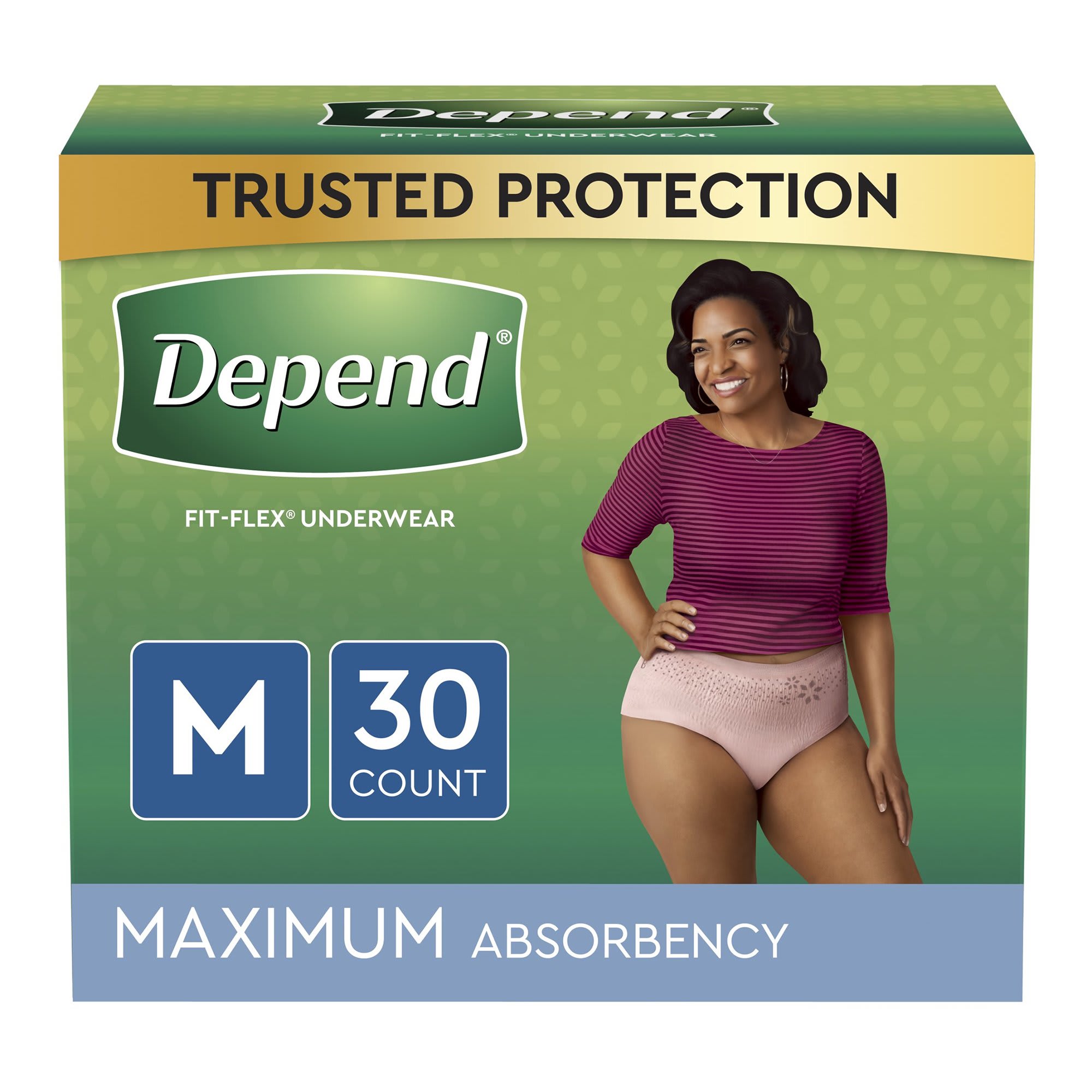 Depend Fit-Flex Incontinence Underwear for Women, Maximum