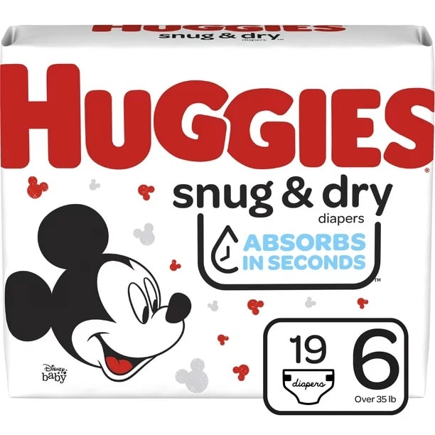 Huggies Little Movers Baby Diapers, Size 6 (35+ lbs)