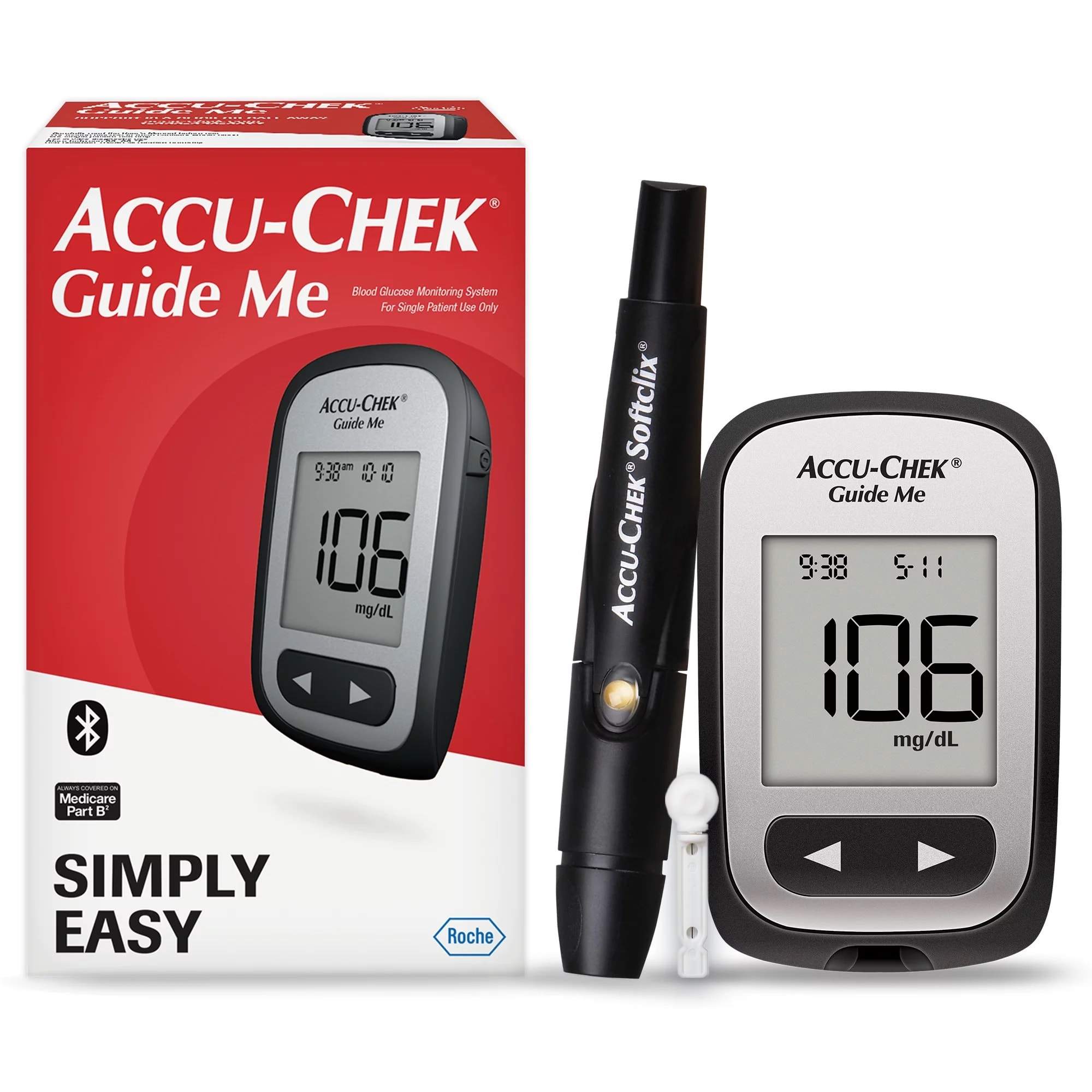 Accu-Chek Guide Me Meter, Blood Glucose monitoring System - 1 ct | Optum  Store