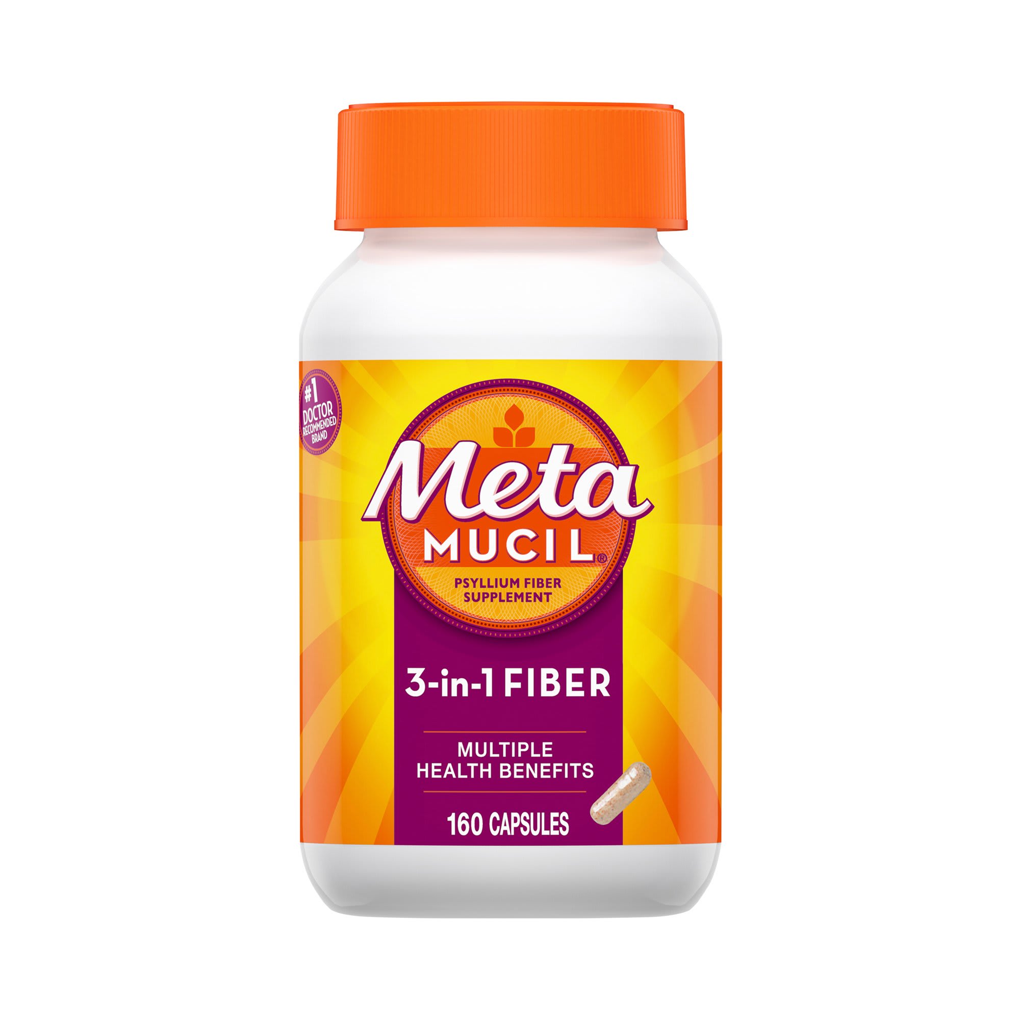 Metamucil Fiber Supplement, Capsules - 160 count