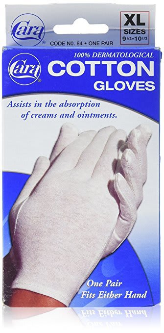 SMALL - LARGE 100% COTTON MOISTURISING GLOVES Medical Eczema Skin Hand Care