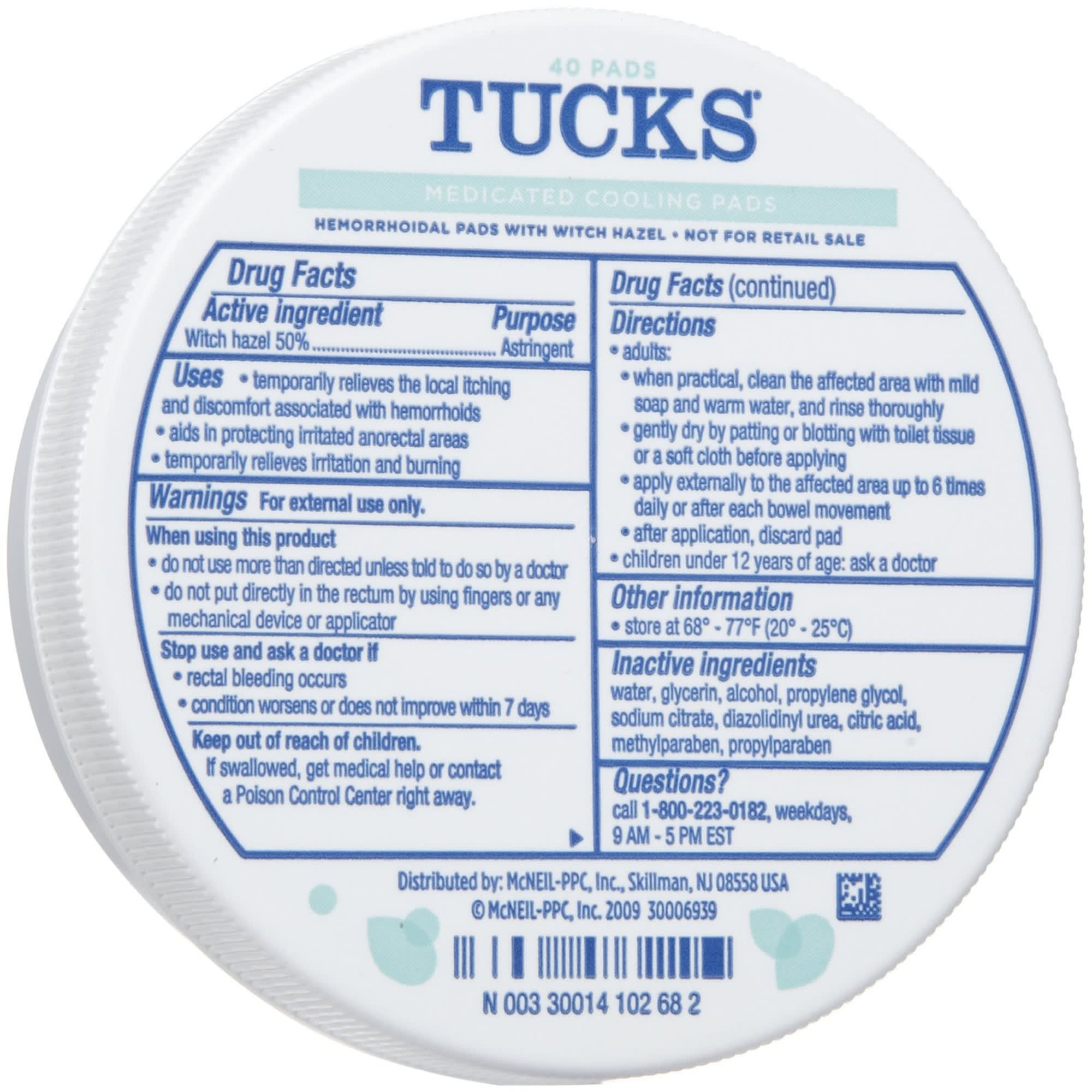 TUCKS Medicated Cooling Pad 100Ct