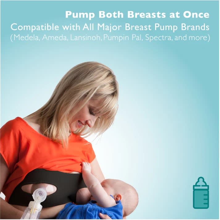 Hands Free Pumping Bra, Adjustable Breast Pump Bra and Nursing Bra
