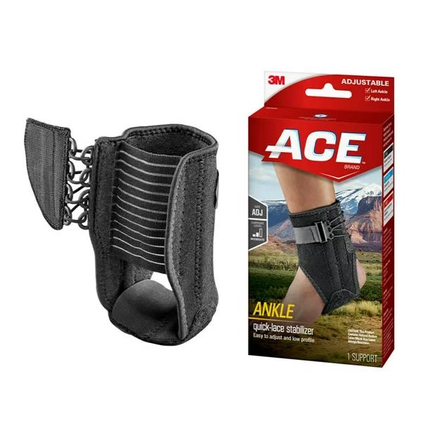 ACE Moderate Support Adjustable Ankle Brace with Side Stabilizers