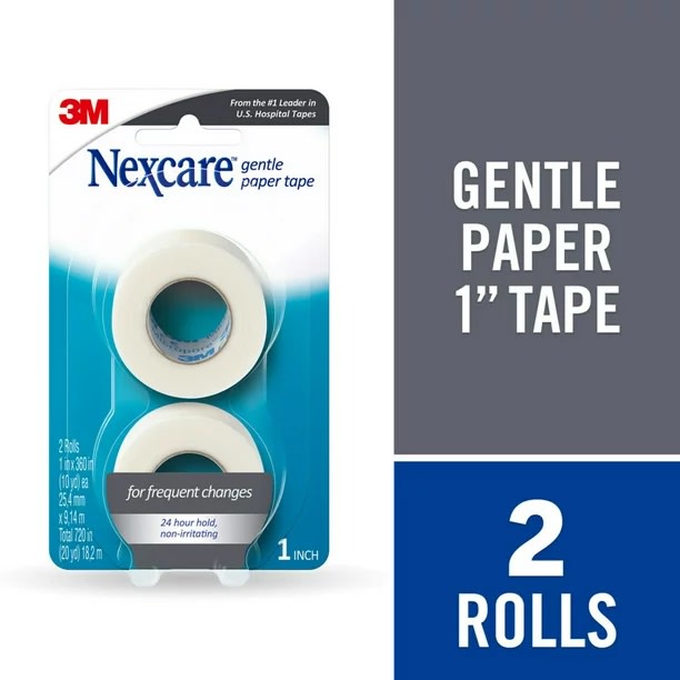 Nexcare Gentle Paper Tape 1 Inch 20 YD - 2 ct pkg