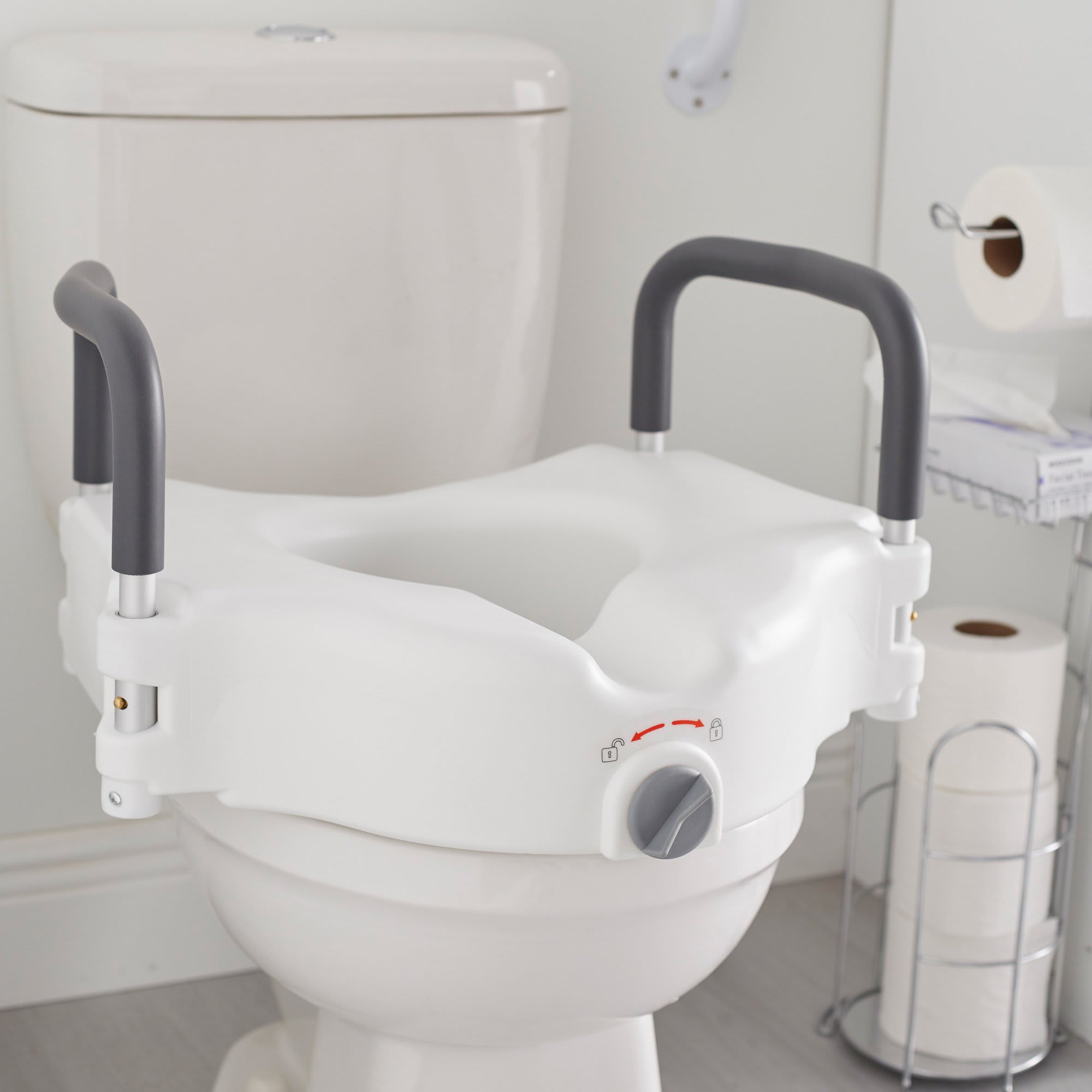 Nova Elongated Toilet Seat Riser with Arms