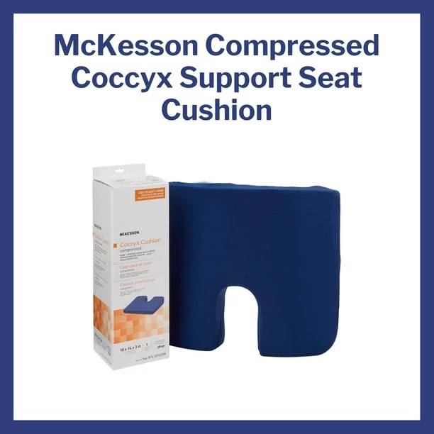 McKesson Seat Cushion for Wheelchairs, Medical-Grade Foam, 1 Count