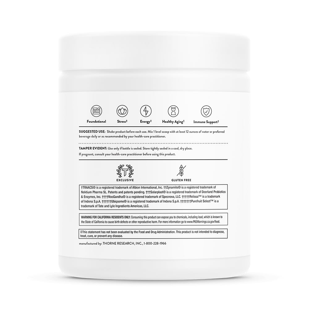 Thorne Daily Greens Plus - Comprehensive Greens Powder with Matcha,  Spirulina, Moringa and Adaptogen…See more Thorne Daily Greens Plus -  Comprehensive