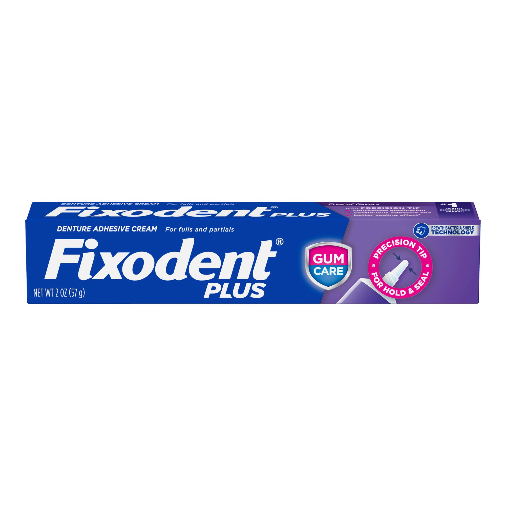 Fixodent Plus Denture Adhesive Cream, Precision Hold & Seal - 2 oz