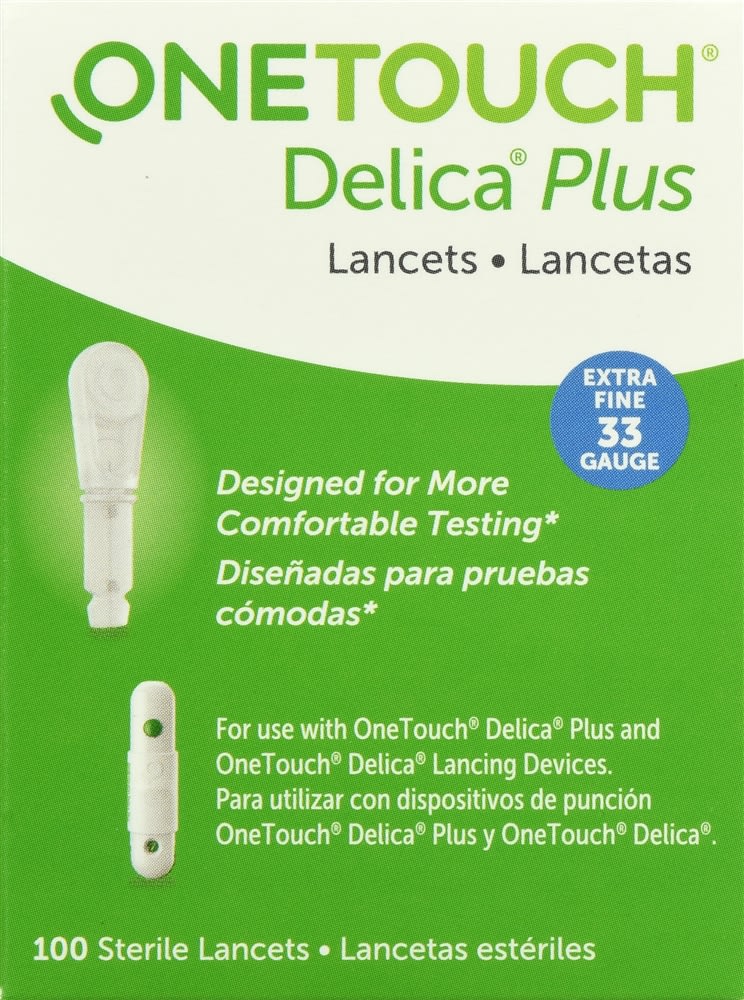 ontwikkelen Contract Gedetailleerd OneTouch Delica Plus Lancets Extra Fine 33 Gauge - 100 ct | Optum Store