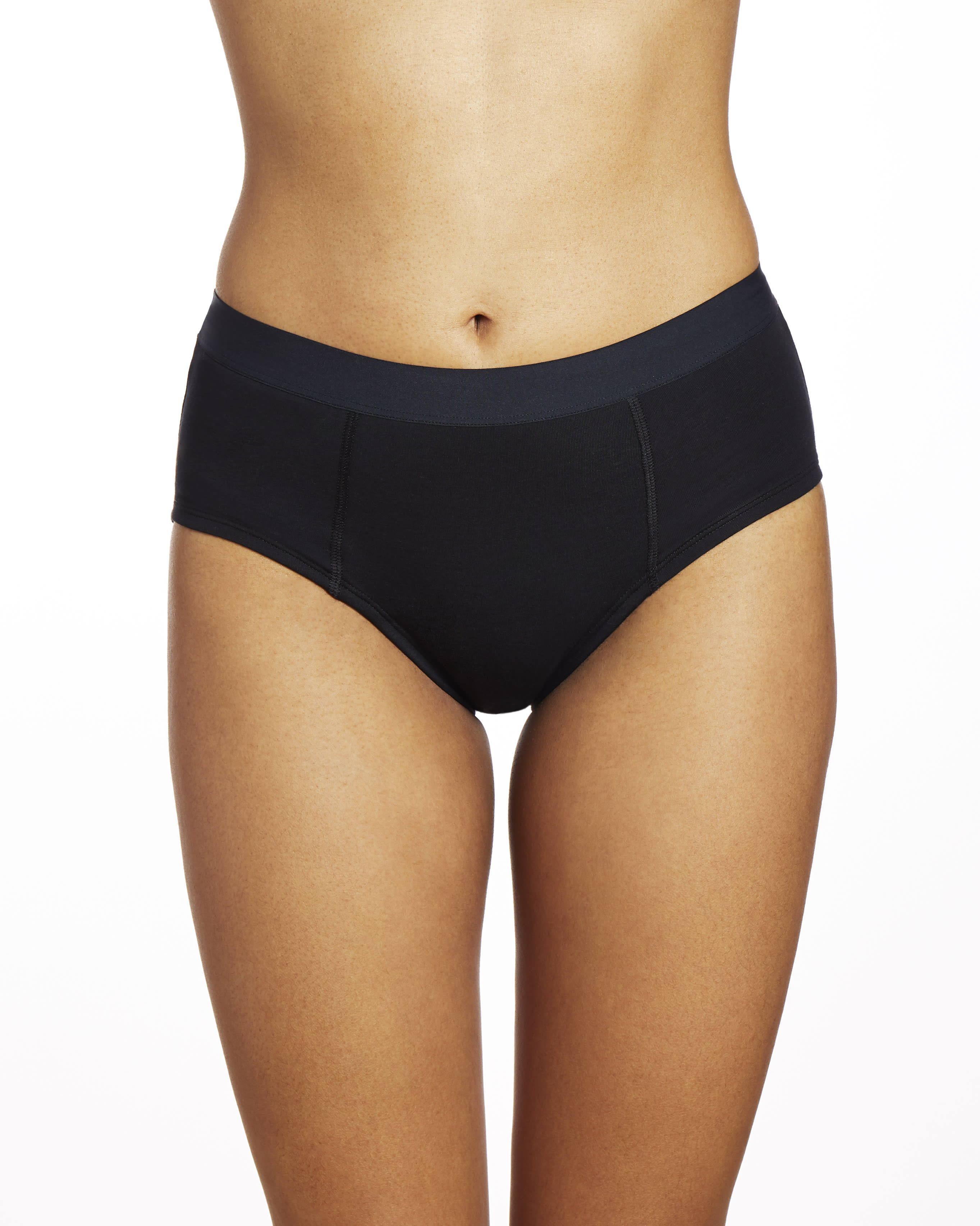 Thinx Period Proof Organic Cotton Brief Black - XS