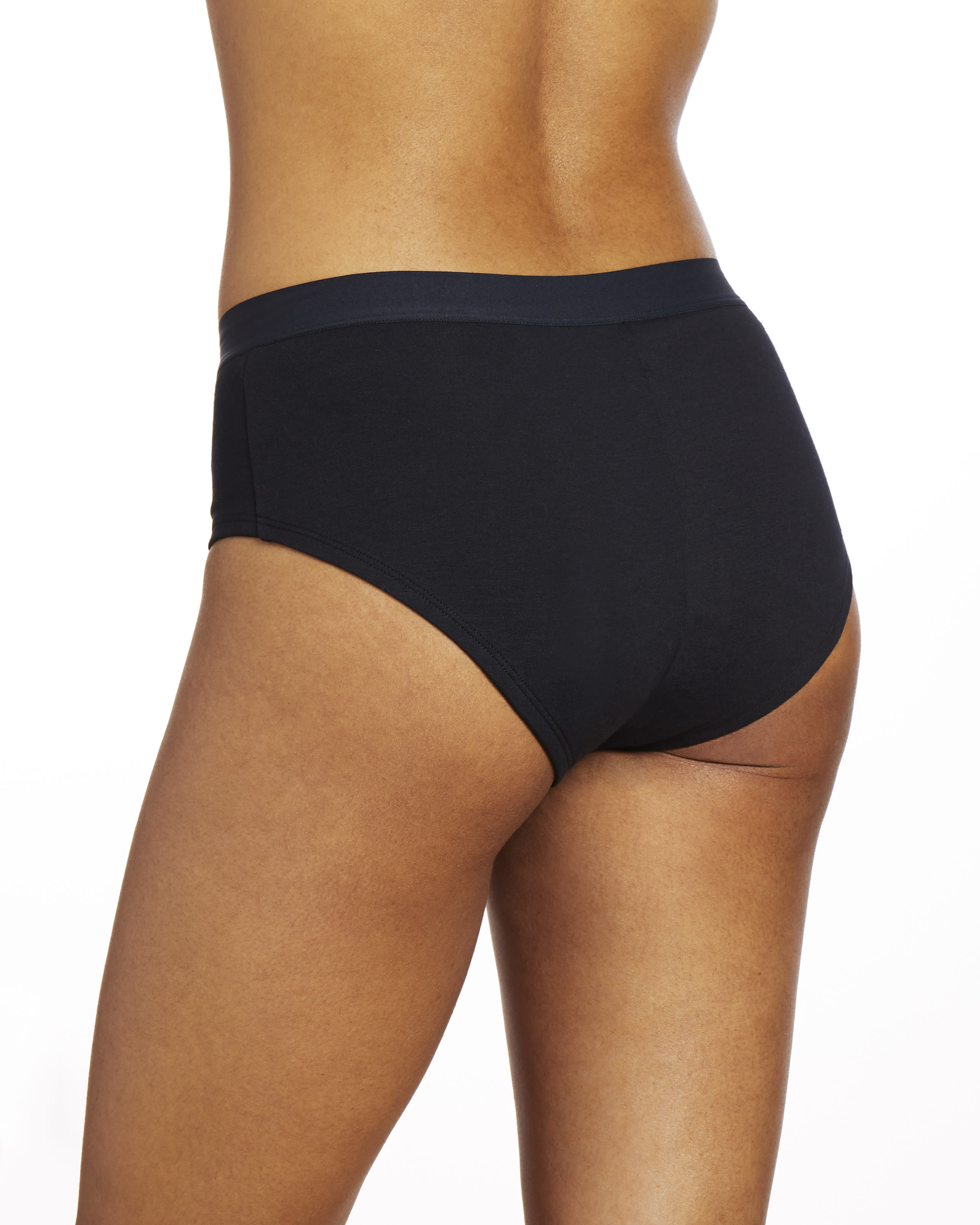 Thinx Period Proof Organic Cotton Brief Black - XS