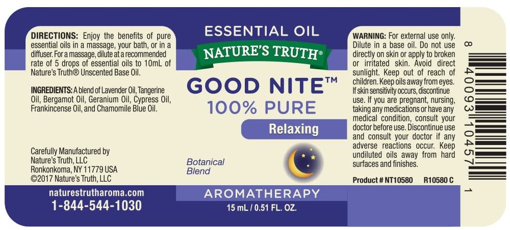 Nature's Truth Vitamins Bergamot Essential Oil, Bergamot, 0.51 Fluid Ounce