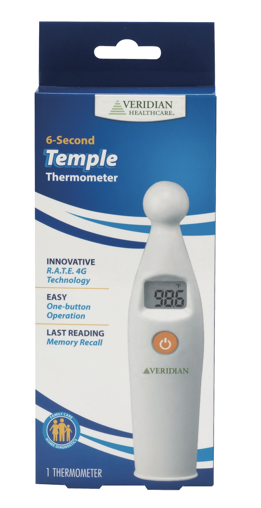 Veridian Infrared Thermometer, Non-Contact Digital Talking