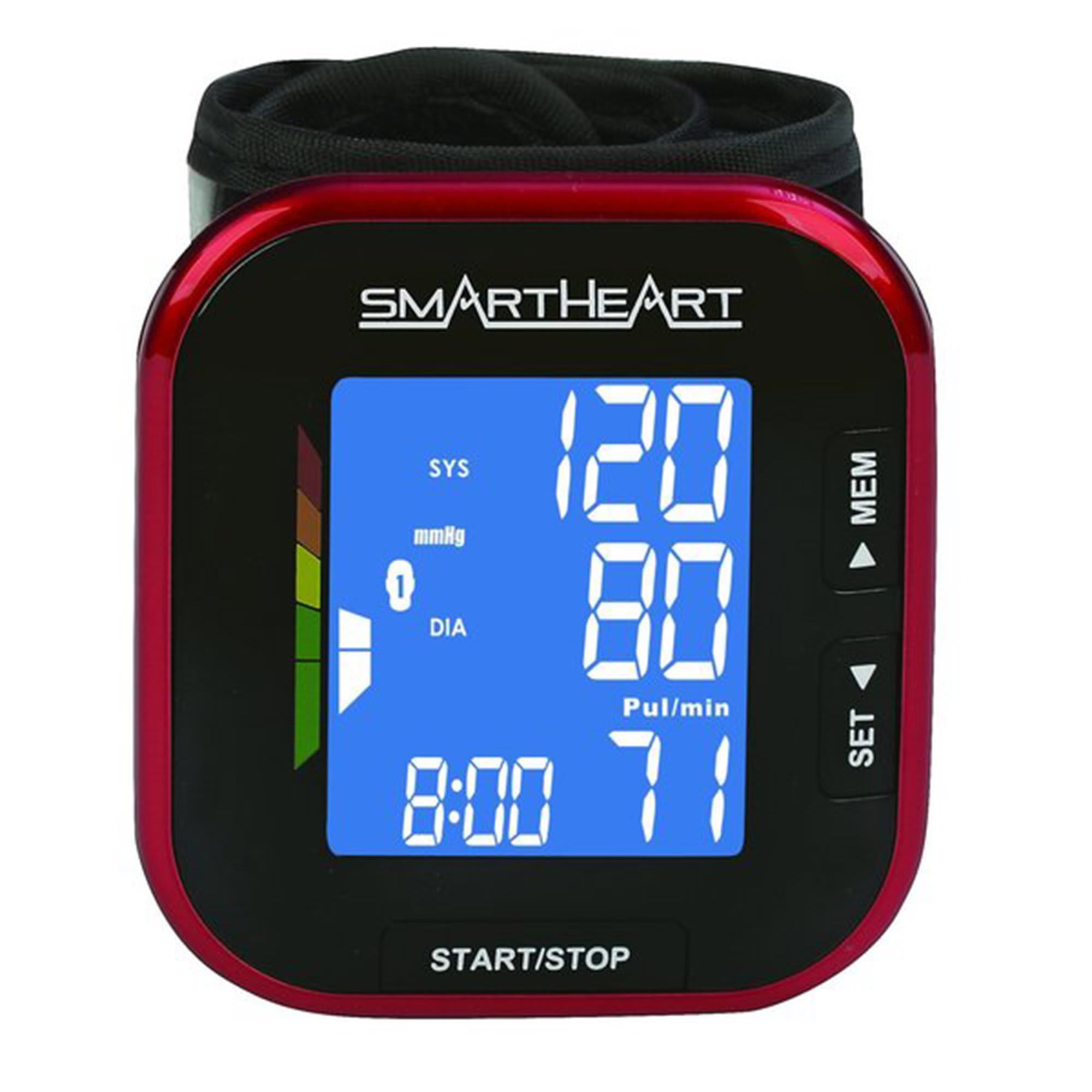 Smartheart Blood Pressure Monitor | Adult Wrist Cuff | Advanced Inflation Techno