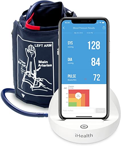 iHealth Ease Wireless Blood Pressure Cuff /Monitor Bluetooth Smartphone  Connect