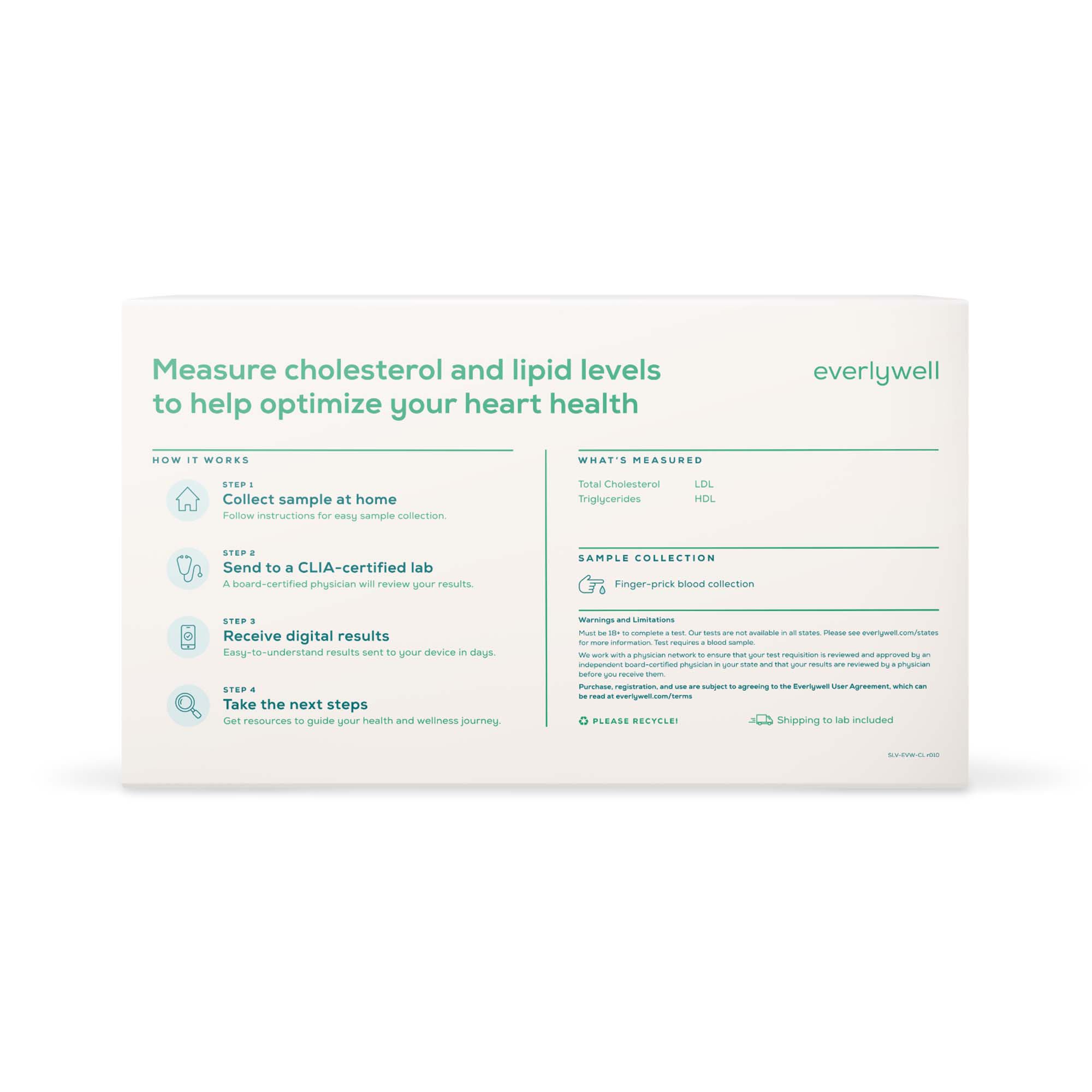 Everlywell At-Home Cholesterol and Lipids Test Kit