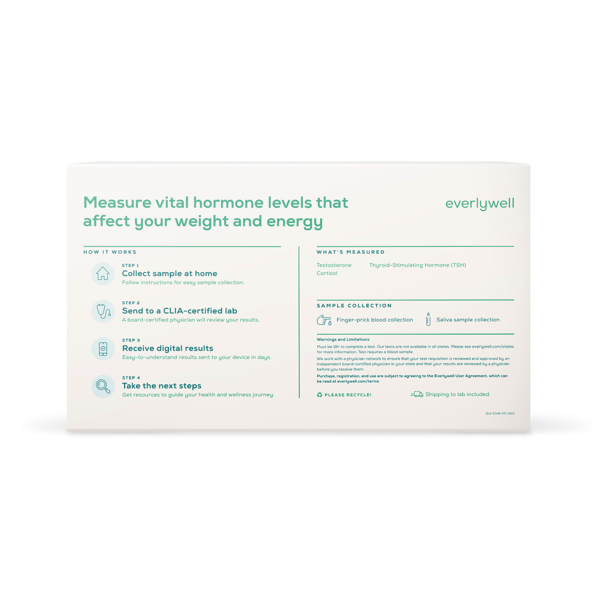  Everlywell Testosterone Test at-Home Lab Collection