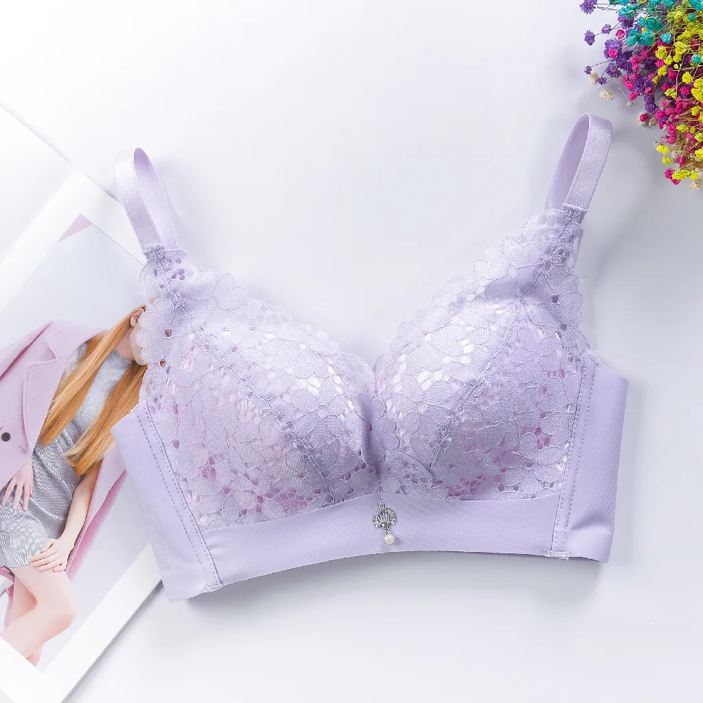 Lily Bra Wireless Bra เสื้อชั้นในไร้โครง ตะขอหน้า สี ส้มพีช จำนวน