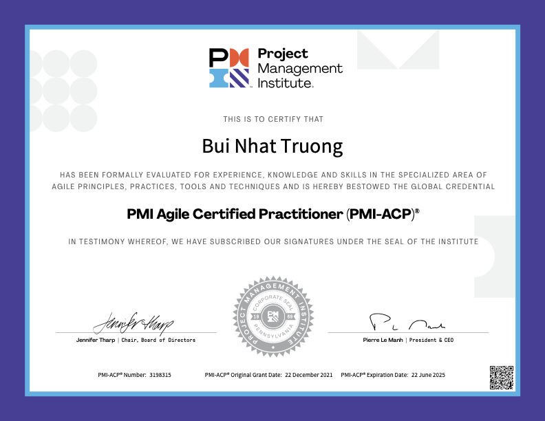PMI Agile Certified Practitioner (PMI-ACP)® PMI Agile Certified Practitioner (PMI-ACP)®