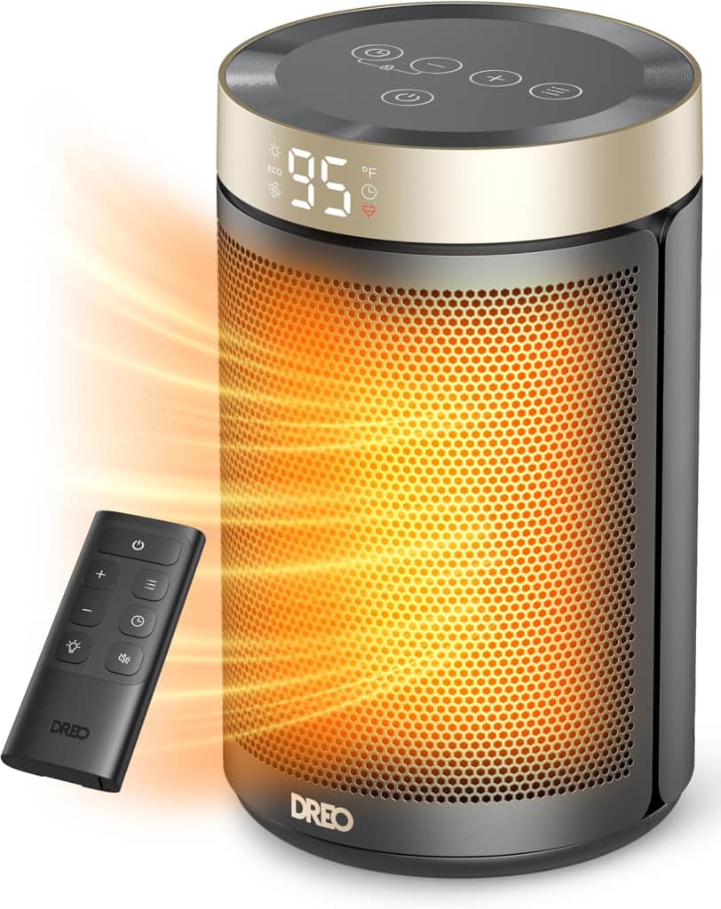 DREO Space Heater, Portable Electric Heaters for Indoor Use with Thermostat