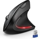 TECKNET Ergonomic Mouse, 4800 DPI Wireless Bluetooth Vertical, 3-Device