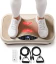 REVO Vibration Plate with Red Light Therapy | Lymphatic Drainage with Bluetooth Speakers, Resistance Bands, Remote | Exercise Machine for Full Body Workout Platform | 330 Lbs Capacity