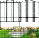 10‑Panel No‑Dig Metal Garden Fence 32"H x 23.6'L Dog Fence Outdoor for Yard