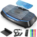 FLYBIRD Vibration Plate Exercise Machine for Lymphatic Drainage, 120 Levels Full Body Workout, Curved Vibration Plate with Powerful Motor for Weight Loss Fat Burner, Board Sport for Home Exercise Gym