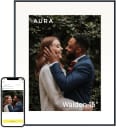 Aura Digital HD Picture Frame, Best Frame for Gifting, (15" - Walden Black Mat)