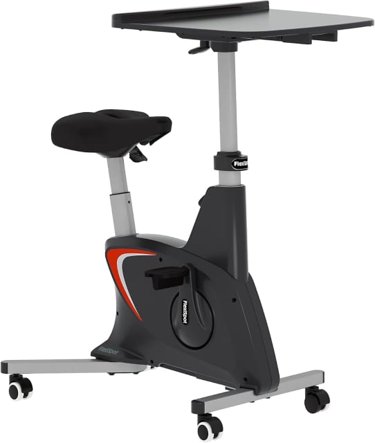 FLEXISPOT V9 Exercise Bike with 2D Desktop,8-Level Magnetic Friction