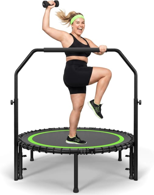 ACWARM HOME 40" Mini Rebounder Trampoline for Adults, 440 Lbs Load, Green