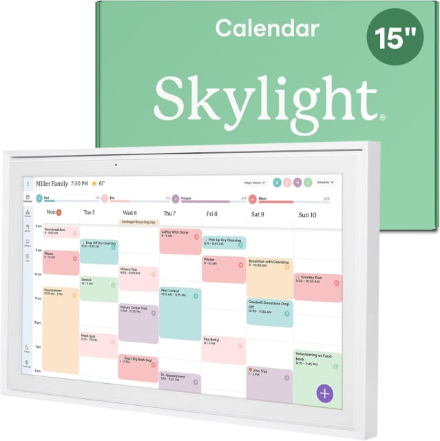 Skylight Calendar – 15" Touchscreen Digital Calendar & Chore Chart, White