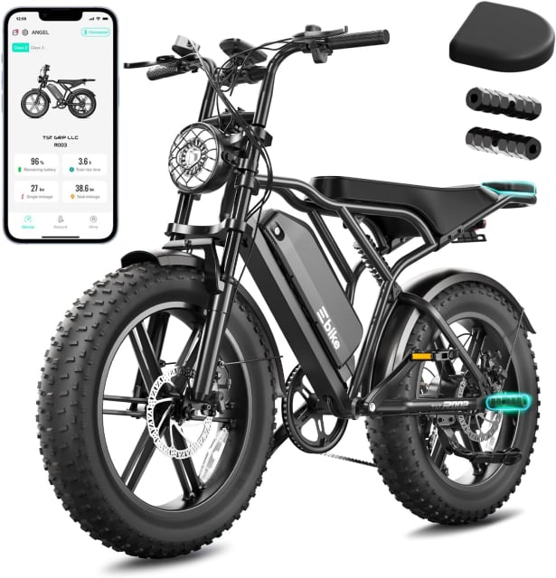 TST Electric Bike for Adults, 48V 15/25 Ah Battery, 2000W Peak Motor, 28MPH