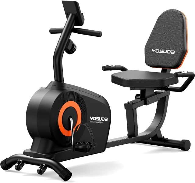 YOSUDA Recumbent Exercise Bike for Home，Magnetic Staionary Bike for Seniors
