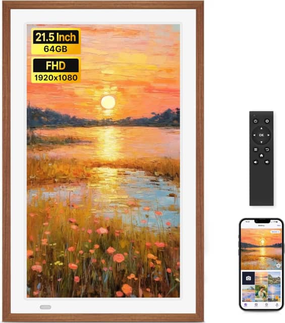 Uhale 21.5 Large Digital Picture Frame 64GB Photo Frame WiFi Remote Control