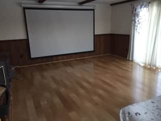 Downstairs media room