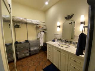 Casita Bathroom - Large with walk-in shower.  Plenty of closet and drawer space.