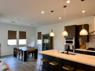 Kitchen and dining area