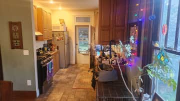 Looking into kitchen from dining room