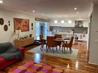 Kitchen and family room