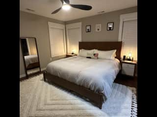 Master bedroom with king size bed